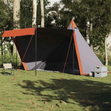 Cort de familie Tipi pentru 6 persoane gri impermeabil - Img 1