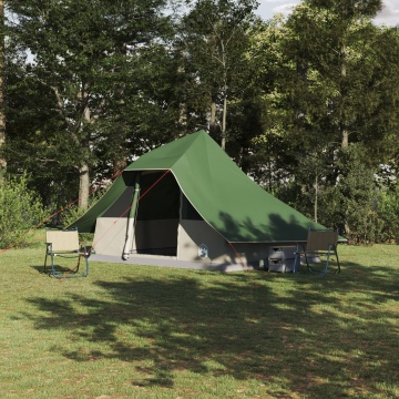 Cort de familie Tipi verde impermeabil pentru 10 persoane - Img 1
