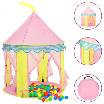 Cort de joacă pentru copii, roz, 100x100x127 cm - Img 1
