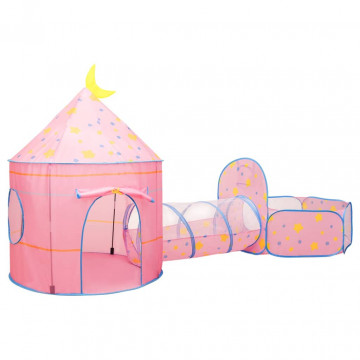 Cort de joacă pentru copii, roz, 301x120x128 cm - Img 3