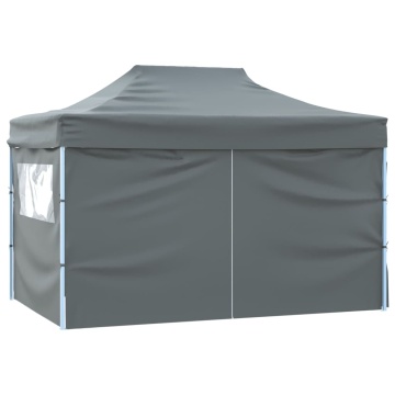 Cort de petrecere pliabil cu 4 pereți, antracit, 3 x 4 m, oțel - Img 3