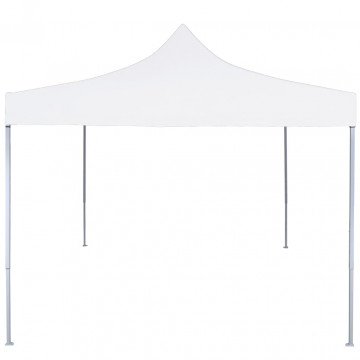 Cort de petrecere pliabil profesional, alb, 3 x 3 m, oțel - Img 2