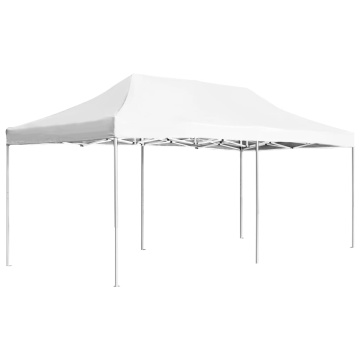 Cort de petrecere pliabil profesional, alb, 6 x 3 m, aluminiu - Img 1