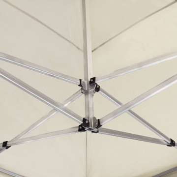 Cort de petrecere pliabil profesional, crem, 6 x 3 m, aluminiu - Img 5