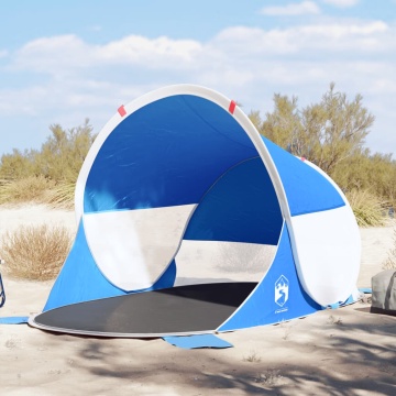Cort de plajă pop-up, albastru azur, rezistent la apă - Img 1