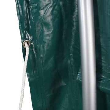 Cort pentru animale, verde, 3,7x3,7 m, PVC - Img 6