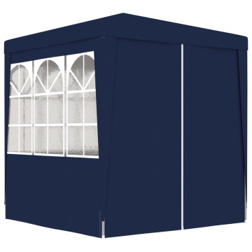 Cort petrecere profesional cu pereți, albastru, 2x2 m, 90 g/m² - Img 4