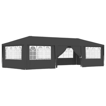 Cort petrecere profesional pereți laterali antracit 4x9m 90g/m² - Img 2