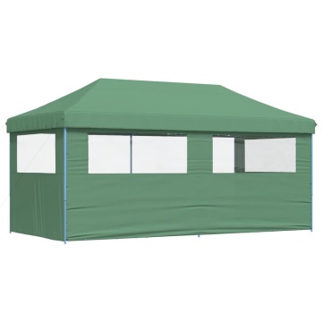 Cort pliabil pentru petreceri cu 3 pereți laterali, verde - Img 8