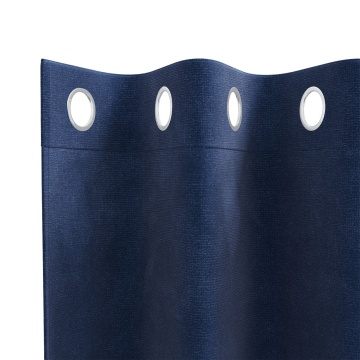 Cortine Blackout cu ochiuri 2 pcs Bleumarin Catifea - Img 4