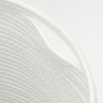 Coș de depozitare cu capac, alb și negru, Ø40x35 cm bumbac - Img 6