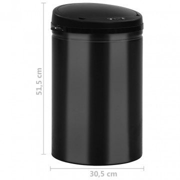Coș de gunoi automat cu senzor, 30 L, negru, oțel carbon - Img 7
