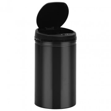 Coș de gunoi automat cu senzor, 40 L, negru, oțel carbon - Img 2