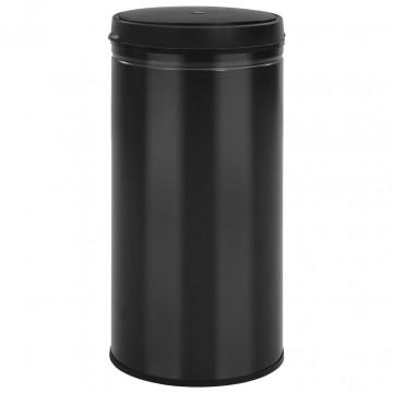 Coș de gunoi automat cu senzor, 70 L, negru, oțel carbon - Img 2