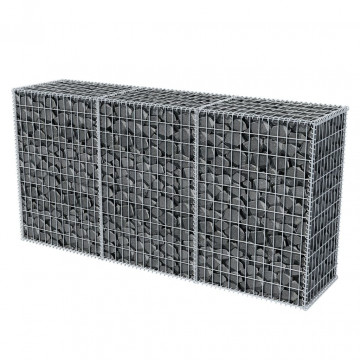 Coș gabion, 200 x 50 x 100 cm, oțel galvanizat - Img 3