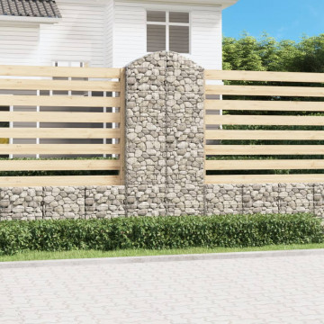 Coș gabion arcuit, 100x30x220/240 cm, fier galvanizat - Img 1