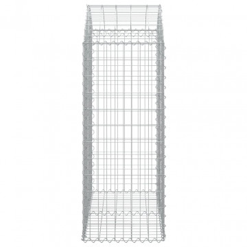 Coș gabion arcuit, 100x50x120/140 cm, fier galvanizat - Img 4