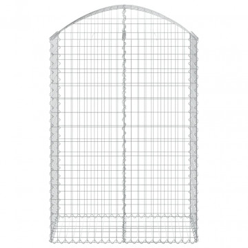 Coș gabion arcuit, 100x50x140/160 cm, fier galvanizat - Img 3