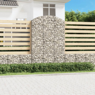 Coș gabion arcuit, 150x30x220/240 cm, fier galvanizat - Img 1