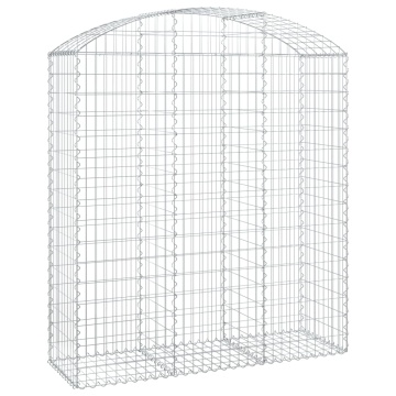 Coș gabion arcuit, 150x50x160/180 cm, fier galvanizat - Img 2