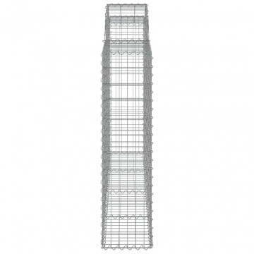 Coș gabion arcuit 200x30x120/140 cm fier galvanizat - Img 4