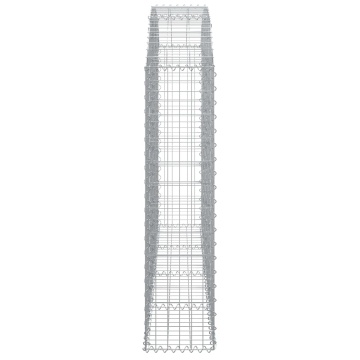 Coș gabion arcuit 200x30x120/140 cm fier galvanizat - Img 4
