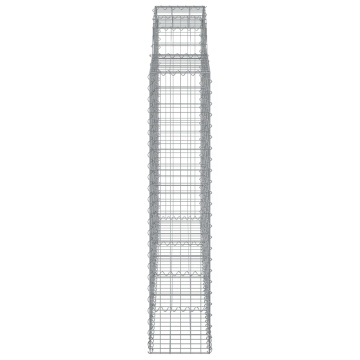 Coș gabion arcuit 200x30x140/160 cm fier galvanizat - Img 4
