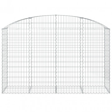 Coș gabion arcuit 200x50x120/140 cm fier galvanizat - Img 3