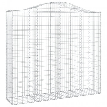 Coș gabion arcuit, 200x50x180/200 cm, fier galvanizat - Img 2