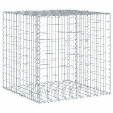 Coș gabion cu capac, 100x100x100 cm, fier galvanizat - Img 7