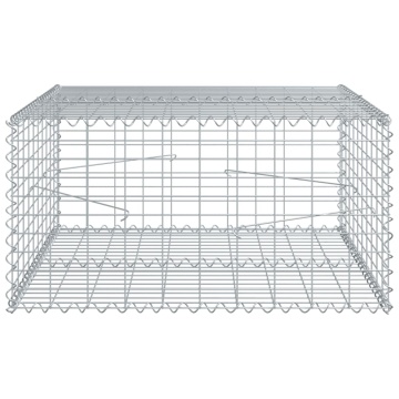 Coș gabion cu capac, 100x100x50 cm, fier galvanizat - Img 4