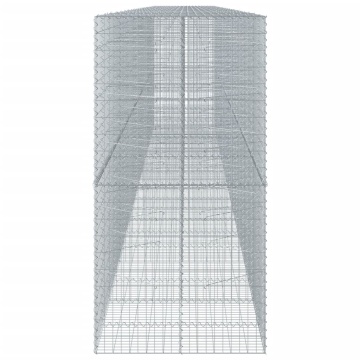 Coș gabion cu capac, 1050x100x200 cm, fier galvanizat - Img 4