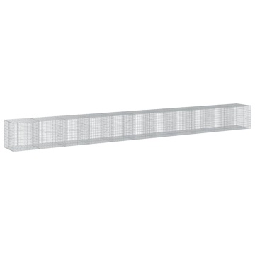 Coș gabion cu capac, 1100x100x100 cm, fier galvanizat - Img 2