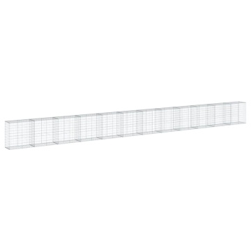 Coș gabion cu capac, 1200x50x100 cm, fier galvanizat - Img 7