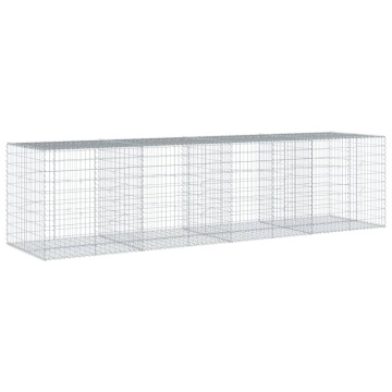 Coș gabion cu capac, 400x100x100 cm, fier galvanizat - Img 7