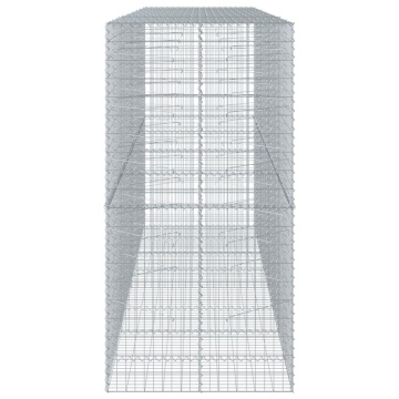 Coș gabion cu capac, 400x100x200 cm, fier galvanizat - Img 4