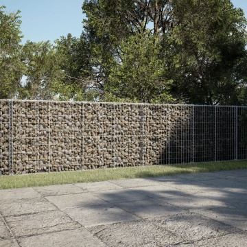 Coș gabion cu capac, 600x100x100 cm, fier galvanizat - Img 1