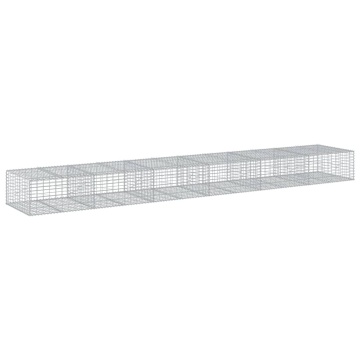 Coș gabion cu capac, 600x100x50 cm, fier galvanizat - Img 2
