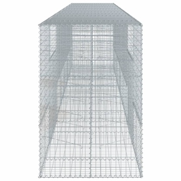 Coș gabion cu capac, 700x100x150 cm, fier galvanizat - Img 4