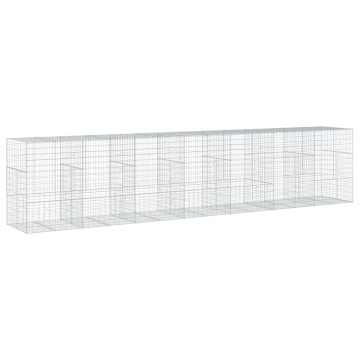 Coș gabion cu capac, 700x100x150 cm, fier galvanizat - Img 7
