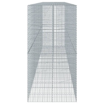 Coș gabion cu capac, 750x100x200 cm, fier galvanizat - Img 4