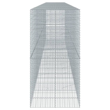 Coș gabion cu capac, 900x100x200 cm, fier galvanizat - Img 4