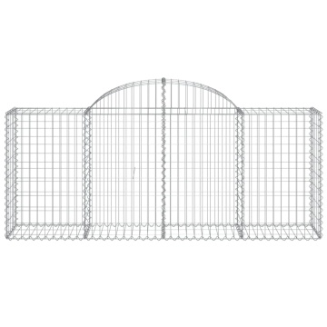 Coșuri gabion arcuite 12 buc, 200x50x80/100 cm, fier galvanizat - Img 4