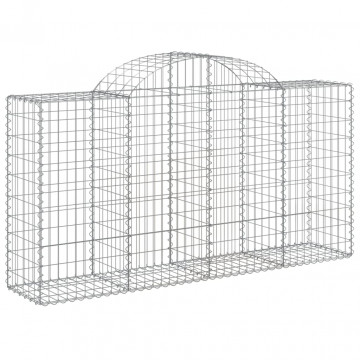 Coșuri gabion arcuite 2 buc, 200x50x100/120 cm fier galvanizat - Img 3