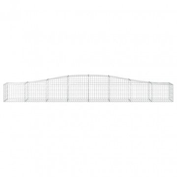 Coșuri gabion arcuite 2 buc, 400x50x40/60 cm, fier galvanizat - Img 4