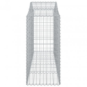 Coșuri gabion arcuite 4 buc, 200x50x120/140 cm, fier galvanizat - Img 6