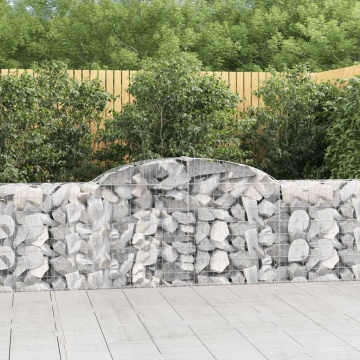 Coșuri gabion arcuite 4 buc., 300x30x80/100 cm, fier galvanizat - Img 1
