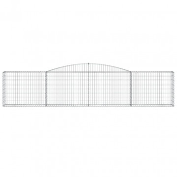 Coșuri gabion arcuite 4 buc, 400x30x80/100 cm, fier galvanizat - Img 4