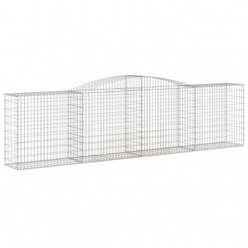 Coșuri gabion arcuite 4 buc, 400x50x100/120 cm fier galvanizat - Img 3