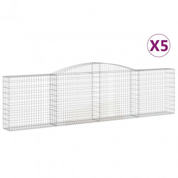 Coșuri gabion arcuite 5 buc, 400x30x100/120 cm fier galvanizat - Img 2